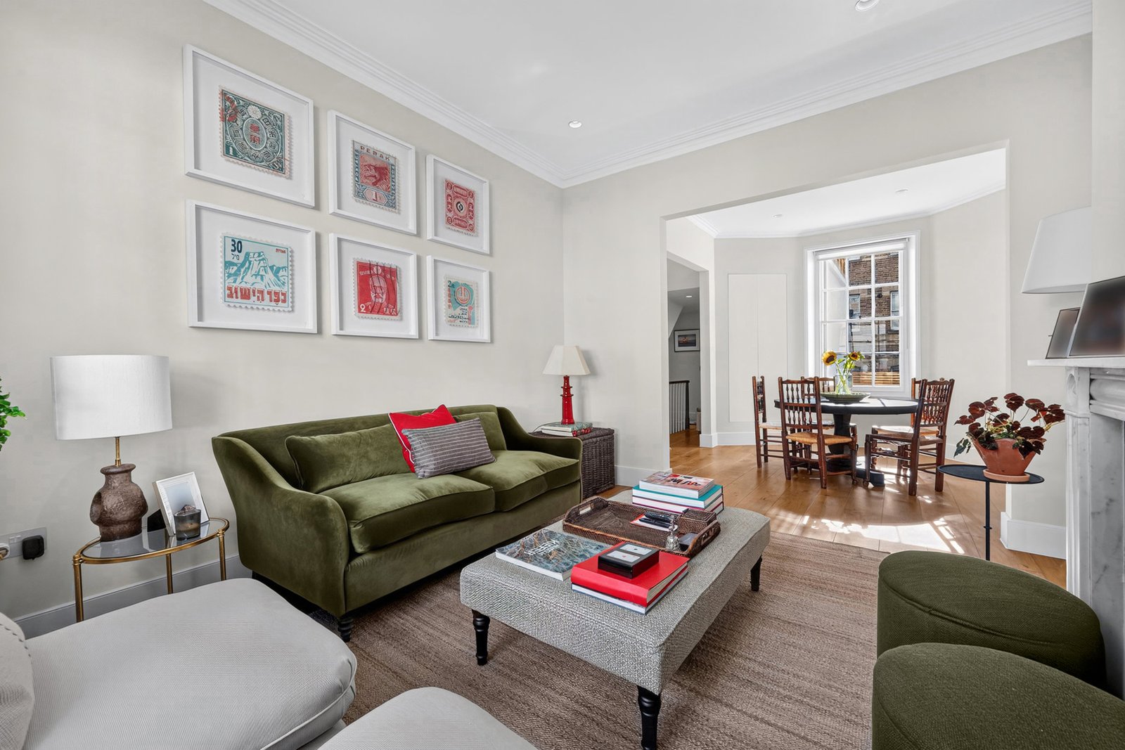Virtually staged contemporary bedroom